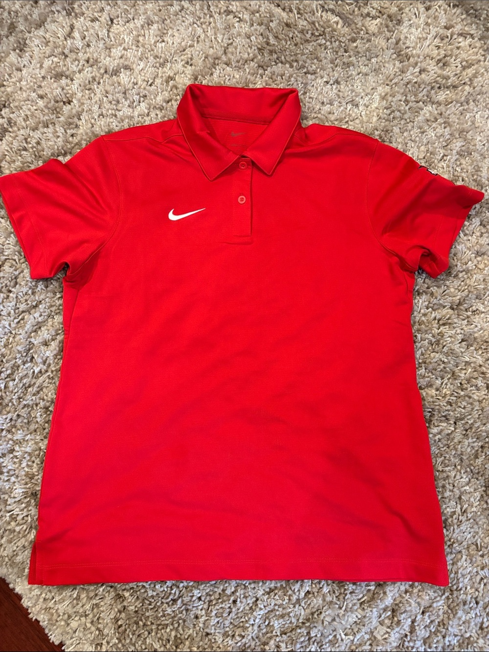 Women’s Nike Bright Red Polo with White Swoosh - MLB All star game